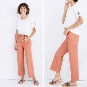 Madewell Emmett Slim Wide Leg High Waist Crop 30